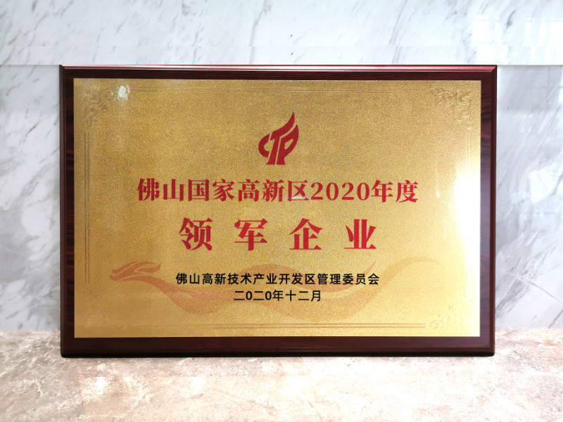 辛格林電梯榮獲“佛山國家高新區2020年度領軍企業”稱號！